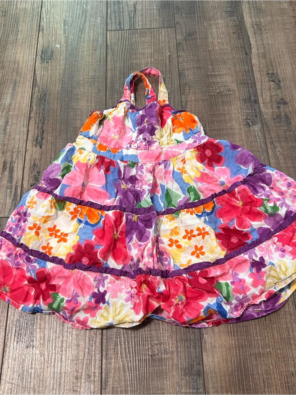 Koala Kids‎ Girls Size 2T Spring Summer Floral Dress Watercolor Lined